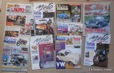 Lot 10 magazines ancien moto